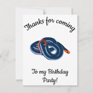 Cartão De Agradecimento Feliz aniversário cobra coral de glândula longa az