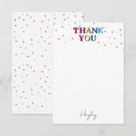 Cartão De Agradecimento Feliz Aniversário Colorido Nome Personalizado Conf