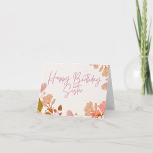 Cartão De Agradecimento Feliz Aniversário da Irmã