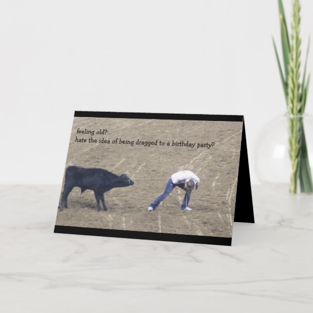 Cartão De Agradecimento Feliz aniversário do Rodeo para o Velho Cronômetro (Frente)