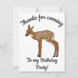 Cartão De Agradecimento Feliz aniversário Fawn