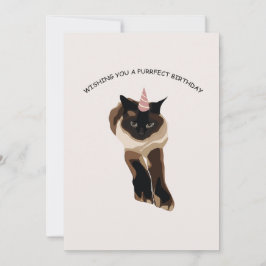 Cartão De Agradecimento Feliz Aniversário Gato Gato