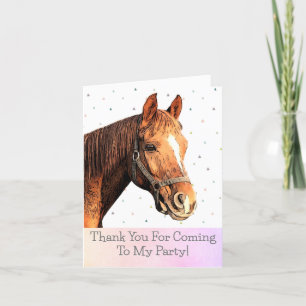 Cartão De Agradecimento Feliz Aniversário Lindo Animal De Cavalgar Criança