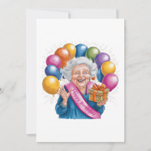 Cartão De Agradecimento Feliz Aniversário Nana Engraçada
