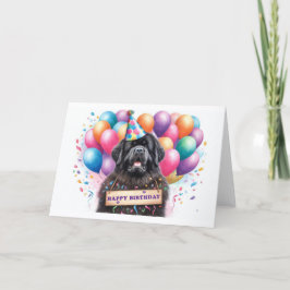 Cartão De Agradecimento Feliz Aniversário Newfie