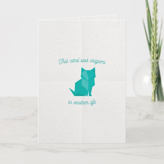 Cartão De Agradecimento Feliz aniversário | Origami (Frente)