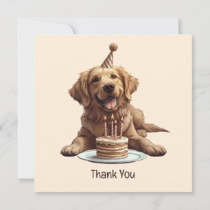 Cartão De Agradecimento Feliz aniversário - Ouro de varejo