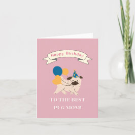 Cartão De Agradecimento Feliz aniversário para a Melhor Mãe de Cachorro! P