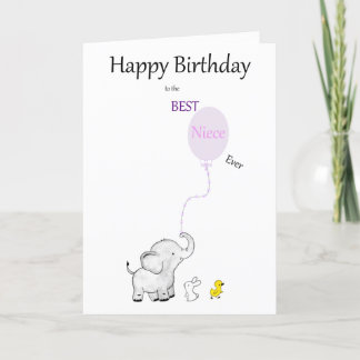 Cartão De Agradecimento Feliz aniversário para a melhor sobrinha de todos 