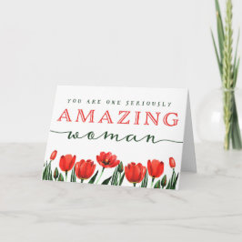 Cartão De Agradecimento Feliz aniversário para ela, uma mulher incrível