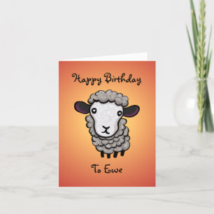 Cartão De Agradecimento Feliz Aniversário para Ovelha