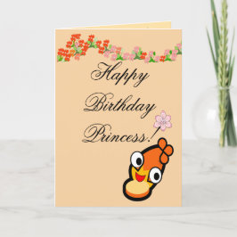 Cartão De Agradecimento Feliz Aniversário Princesa Bonita Carteira