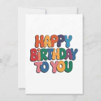 Cartão De Agradecimento Feliz Aniversário Retrô