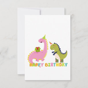 Cartão De Agradecimento Feliz Aniversário saurus