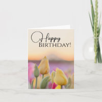 Feliz Aniversário Tulip Greeting Card