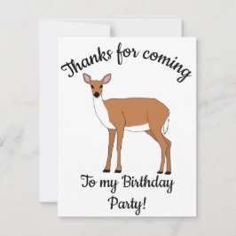 Cartão De Agradecimento Feliz B-Day Doe Deer