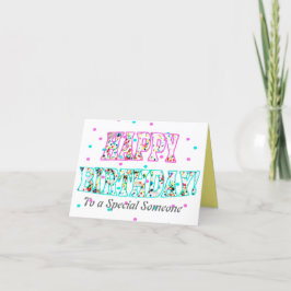 Cartão De Agradecimento Feliz Bolo de Aniversário