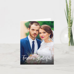 Cartão De Agradecimento Feliz Casamento Agradável Para Sempre Foto De Obr