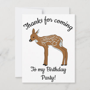 Cartão De Agradecimento Feliz dia B, Fawn