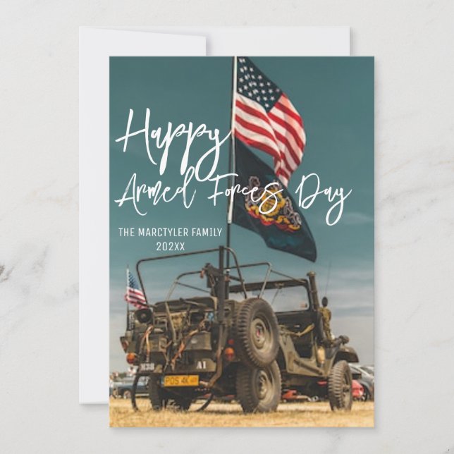 Cartão De Agradecimento Feliz Dia das Forças Armadas (Frente)