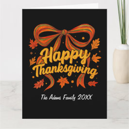 Cartão De Agradecimento Feliz Dia de Ação de Graças Folgado, Obrigado