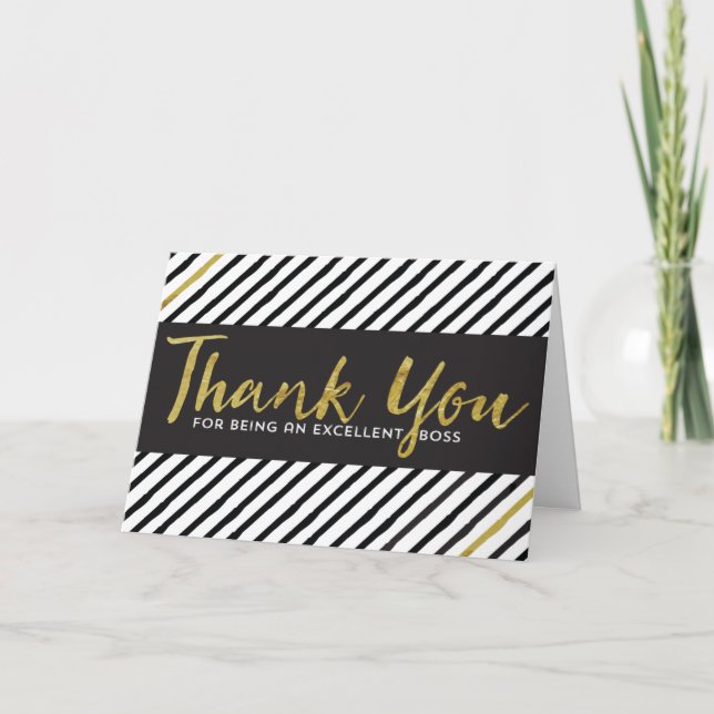 Cartão De Agradecimento Feliz Dia do Chefe (Frente)