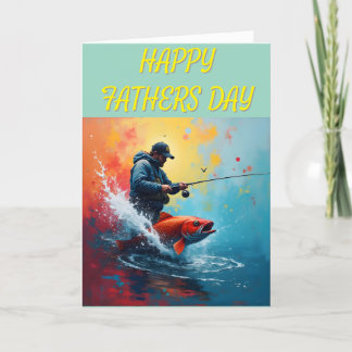 Cartão De Agradecimento Feliz dia dos pais esporte de pesca de robalo