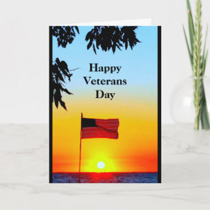 Cartão De Agradecimento Feliz Dia dos Veteranos - Obrigado Pelo Seu Serviç