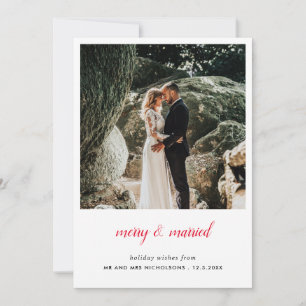 Cartão De Agradecimento Feliz E Casado Novamente   Foto Elegante