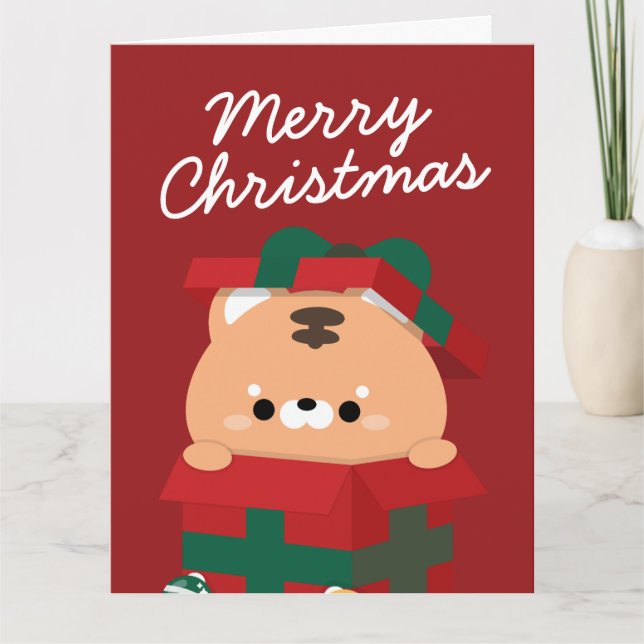 Cartão De Agradecimento Feliz e Simples Feliz Natal (Frente)