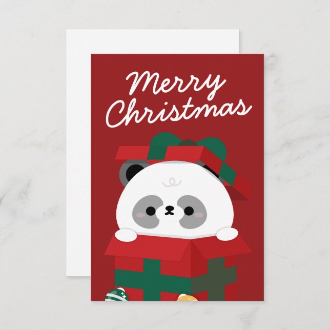 Cartão De Agradecimento Feliz e Simples Feliz Natal (Frente/Verso)