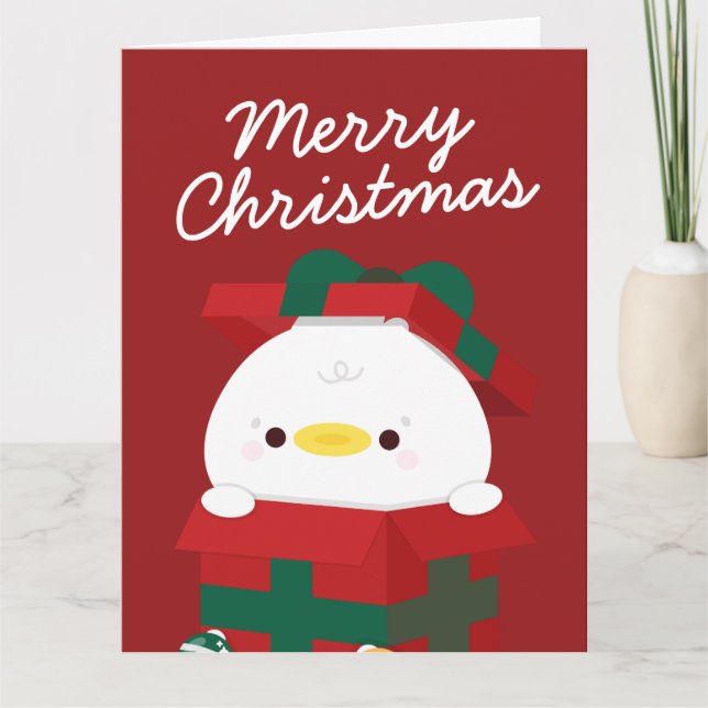 Cartão De Agradecimento Feliz e Simples Feliz Natal (Frente)