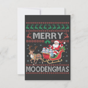 Cartão De Agradecimento Feliz MooDengmas Moo Deng Papais noeis de Natal Hi