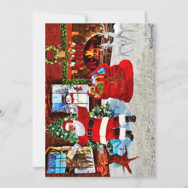 Cartão De Agradecimento Feliz Natal dos Papais noeis (Frente)