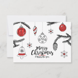 Cartão De Agradecimento Feliz Natal e Feliz ano novo