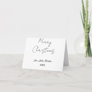 CARTÃO DE AGRADECIMENTO FELIZ NATAL NOME ANO 20XX SIMPLES MINIMALISTA