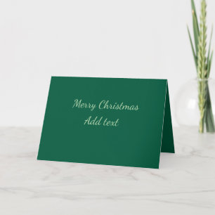 Cartão De Agradecimento Feliz Natal verde simples fundo solo feriado