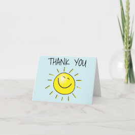 Cartão De Agradecimento Feliz Sorriso Sun Obrigado Nota
