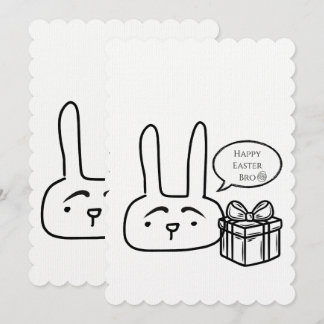 Cartão De Agradecimento Felz pascoa Bro Bunny