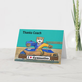 Cartão De Agradecimento Female Gymnast Greeting Card for Coach