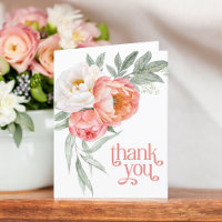 Feminine Peach Floral Obrigado