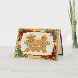 Cartão De Agradecimento Feriado do Gingerpão - Obrigado