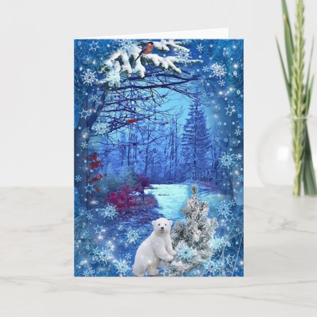 Cartão De Agradecimento Feriado Winter Wonderland (Frente)