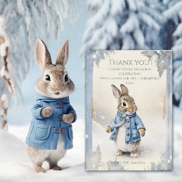 Cartão De Agradecimento Feriados de inverno de Peter Rabbit