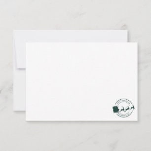 Cartão De Agradecimento Feriados de Natal do seu nome comercial personaliz