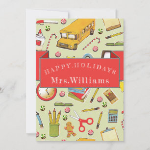 Cartão De Agradecimento Férias de Natal do Professor