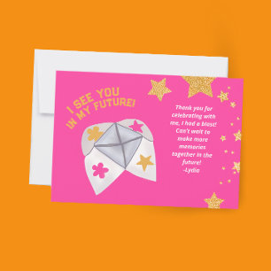 Cartão De Agradecimento Festa da Fortuna dos anos 90 Obrigado