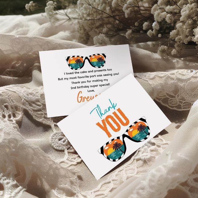 Cartão De Agradecimento Festa de 2º Aniversário do Menino Maravilhoso (Criador carregado)