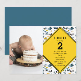 Cartão De Agradecimento Festa de Aniversário com Foto do Site de Caminhões