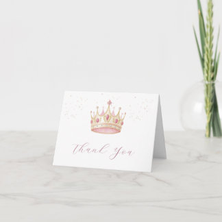 Cartão De Agradecimento Festa de Aniversário da Coroa da Princesa